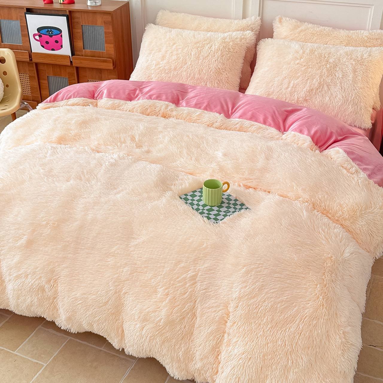 Fur Bedding Set 6x6